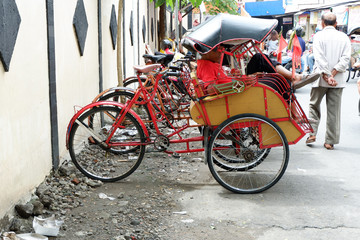 pedicab on traditional markets