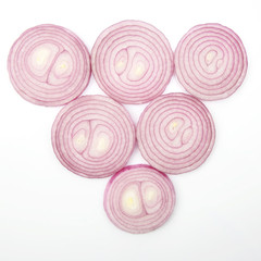 The cut part of the onion for the salad