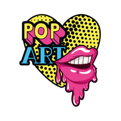 female mouth dripping isolated icon