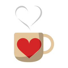 coffee with heart aroma love symbol