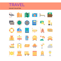 Travel Icons Set. UI Pixel Perfect Well-crafted Vector Thin Line Icons. The illustrations are a vector.