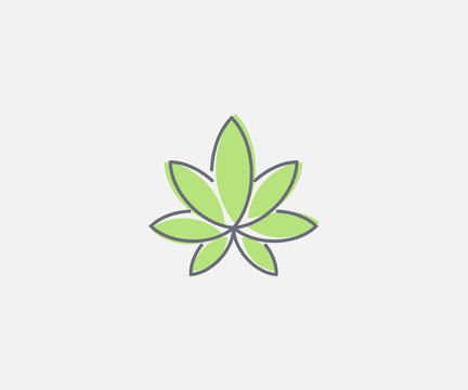 cannabis logo design template