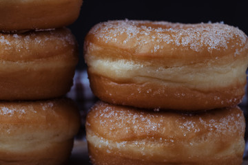 Stacked sugar donuts