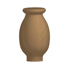 Clay pot isolated illustration on white background