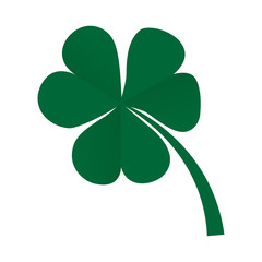 Green clover leaf icon for St. Patrick's Day