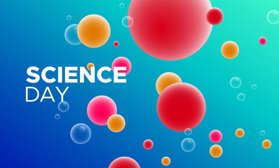 Science Day abstract background with color cells