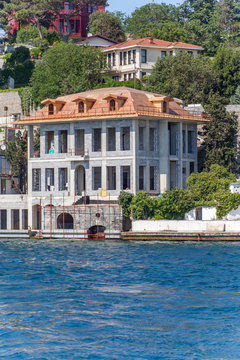 buildings and palaces on the side of besphore in Istanbul in turkey