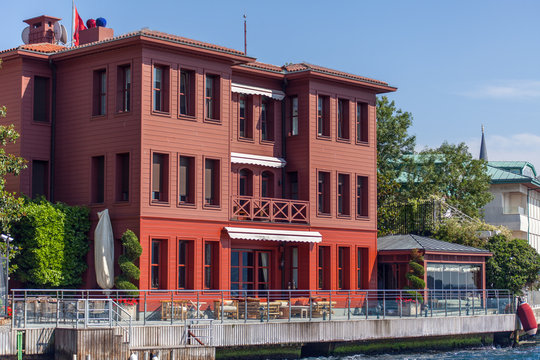 buildings and palaces on the side of besphore in Istanbul in turkey
