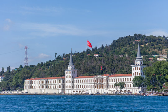 buildings and palaces on the side of besphore in Istanbul in turkey