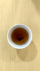 a glass of warm tea