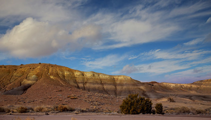 Panoramic view of the red rocks area in northern New Mexico
