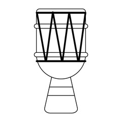 latin drum music instrument black and white