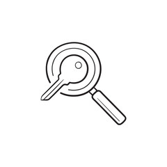 Keyword search hand drawn outline doodle icon