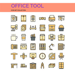 Office Tool Icons Set. UI Pixel Perfect Well-crafted Vector Thin Line Icons. The illustrations are a vector.