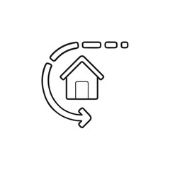 Smart home automation hand drawn outline doodle icon.