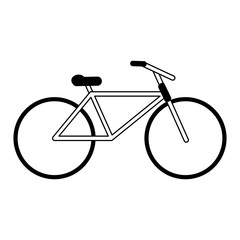Vintage bike symbol black and white