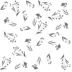 Seamless floral pattern with roses, vector illustration in vintage style