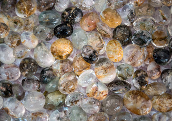 Colors and patterns of colored stones for the background.