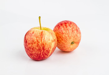 Red apple on a white background