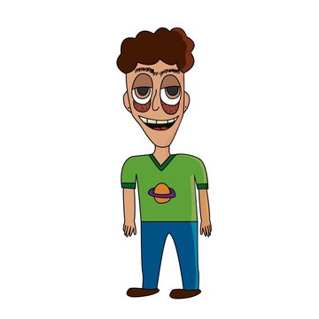 hombre con ojeras