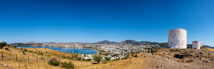 Fototapeta na wymiar The landscape of of the lovely touristic city of Bodrum