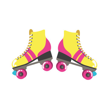 roller skates pop art icon