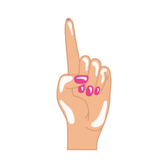 hand with index finger up pop art