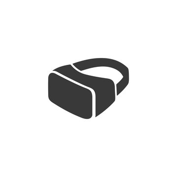 VR Glasses, googles headset vector sign isolated on white, flat design for website.