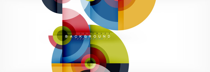 Obraz premium Circle geometric composition abstract background design, cover, template, brochure, flyer.