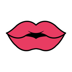 female lips pop art style
