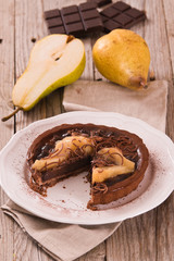 Pear and Chocolate Tart.