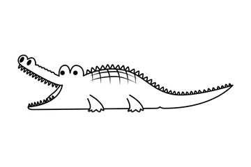 Naklejka premium crocodile wild animal icon