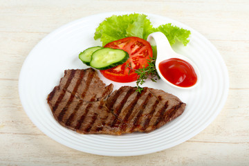 Grilled beef steak