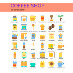 Coffee Shop Icons Set. UI Pixel Perfect Well-crafted Vector Thin Line Icons. The illustrations are a vector.