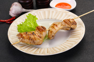Chicken wings skewer