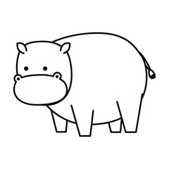 african hippo wild character