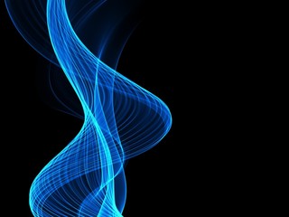 Abstract background, blue waved lines for brochure, website, flyer design