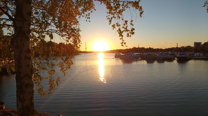 Atardecer en el mar