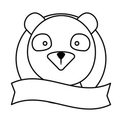 cute bear panda character