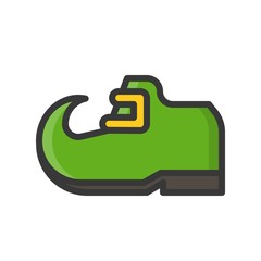 Shoe vector, Feast of Saint Patrick filled icon editable outline