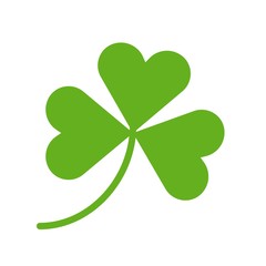 Fototapeta premium Clover vector, Feast of Saint Patrick flat icon