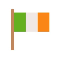 Ireland flag vector, Feast of Saint Patrick flat icon