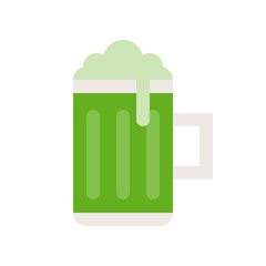 Beer mug vector, Feast of Saint Patrick flat icon
