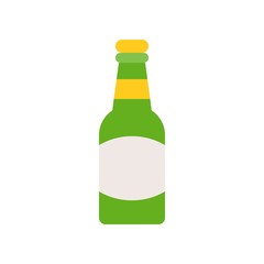 Beer bottle vector, Feast of Saint Patrick flat icon