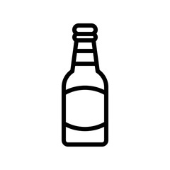 Beer bottle vector, Feast of Saint Patrick line icon