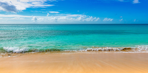 Tropical beach and sea background.