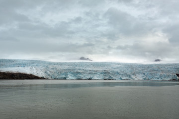 Glacier Nordenskiold in Archipelago of Svalbard in Norway