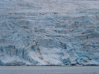 Glacier Nordenskiold in Archipelago of Svalbard in Norway