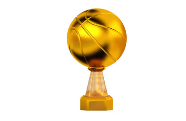 Front view of Basketball Gold trophy