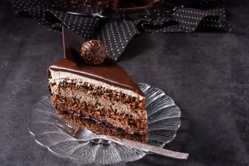 Chocolate cake - Airy biscuit and a cream of cream and chocolate